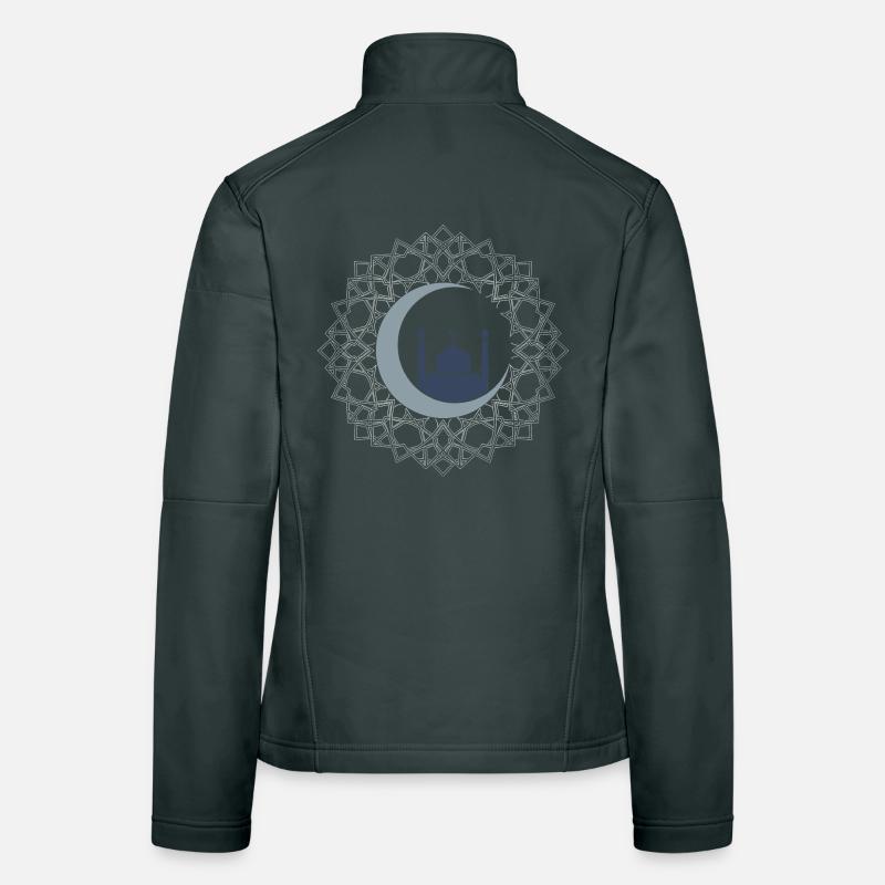Islamic Art Mosque Crescent Moon Elegant Women's Softshell Jacket