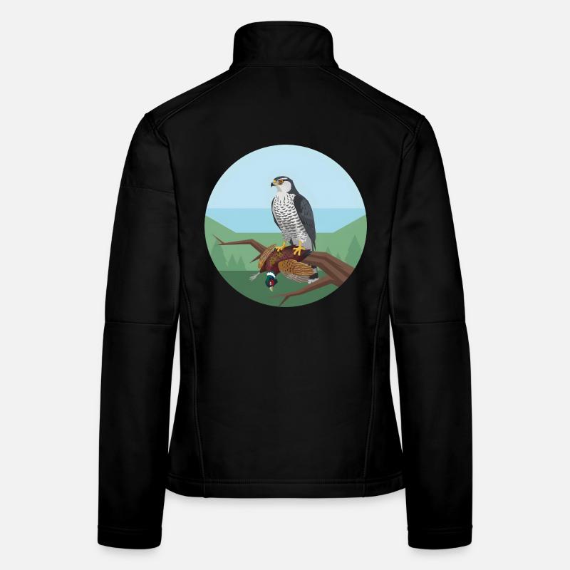 Goshawk with pheasant Women's Softshell Jacket