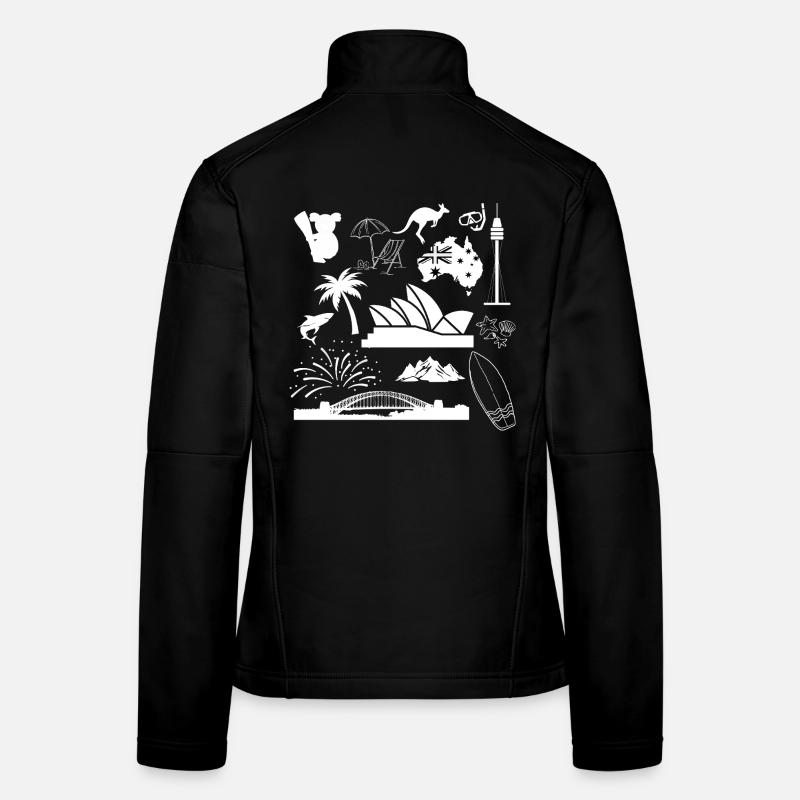 Sydney in symbols (white) - Frauen Softshelljacke - Schwarz