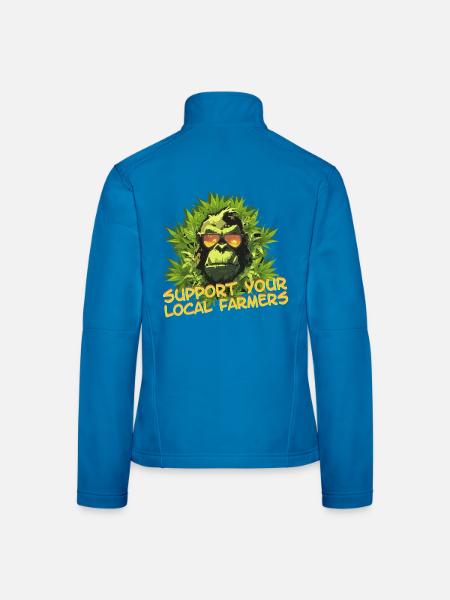 Support your local farmers - Frauen Softshelljacke - Schwarz - Hinten