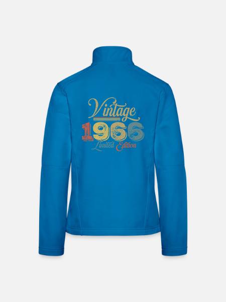 Vintage 1966 - Frauen Softshelljacke - Schwarz - Hinten