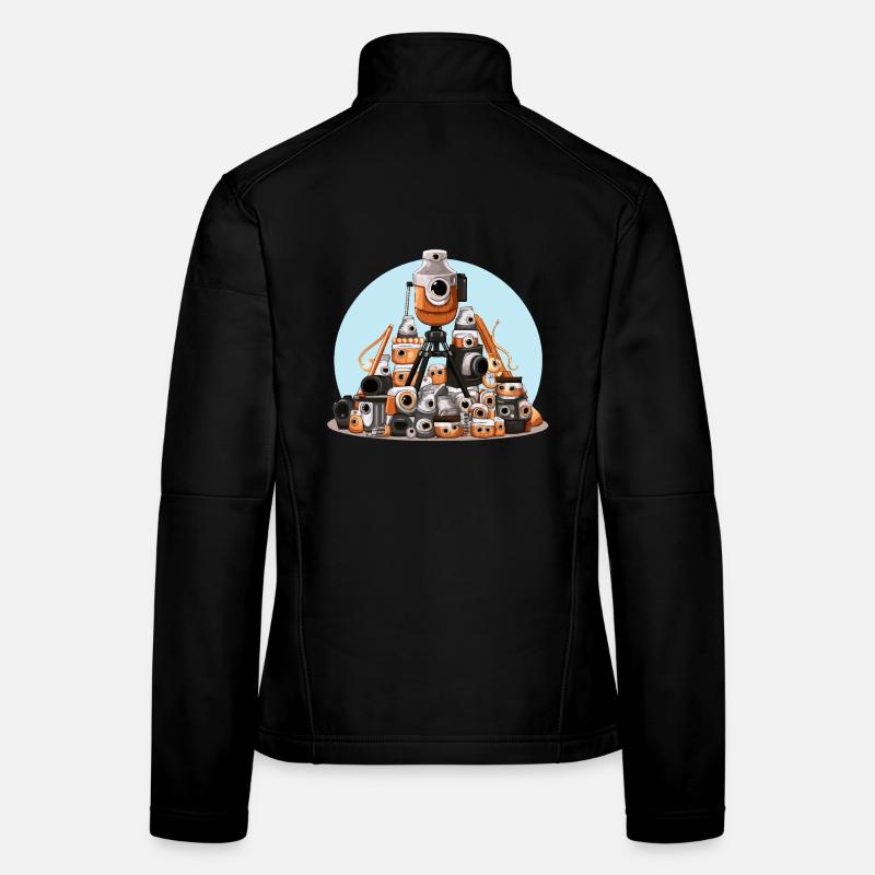 Camera pile illustration Women's Softshell Jacket