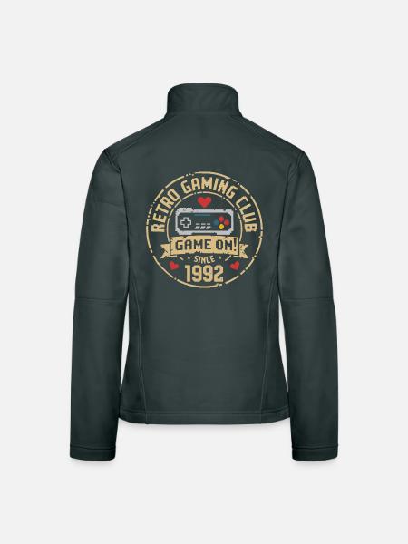Vintage 1992 Birthday 1992 Gift 1992 - Women's Softshell Jacket - black - Back