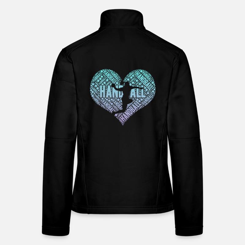 Handball Player Heart Women's Softshell Jacket