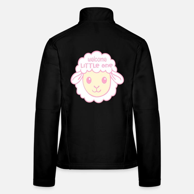 Welcome Baby Birth Sheep Women's Softshell Jacket