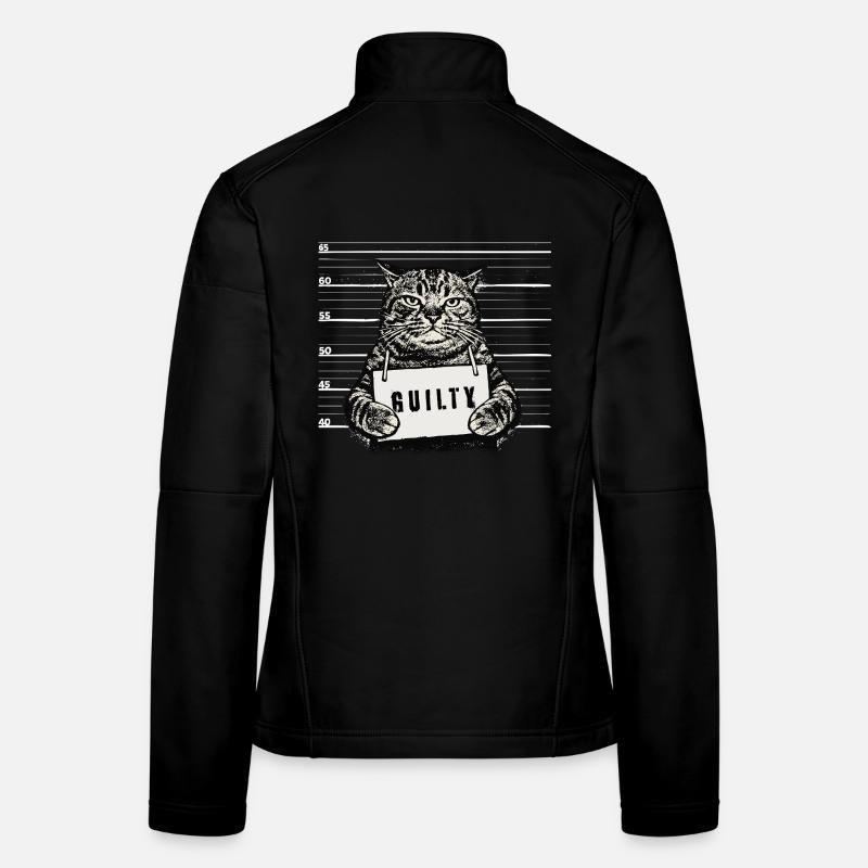 Grimmiger Kater – Mugshot Guilty Design Frauen Softshelljacke