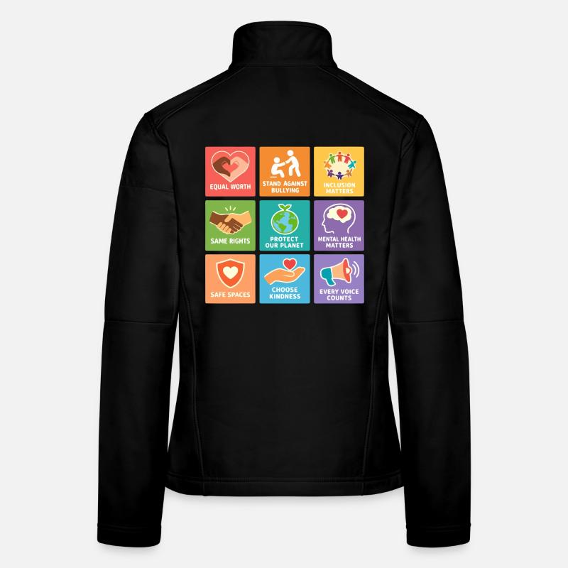 Menschenrechte Gleichheit Inklusion Statement Frauen Softshelljacke