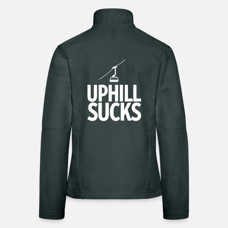 Uphill Sucks Sessellift Wintersport Statement Frauen Softshelljacke