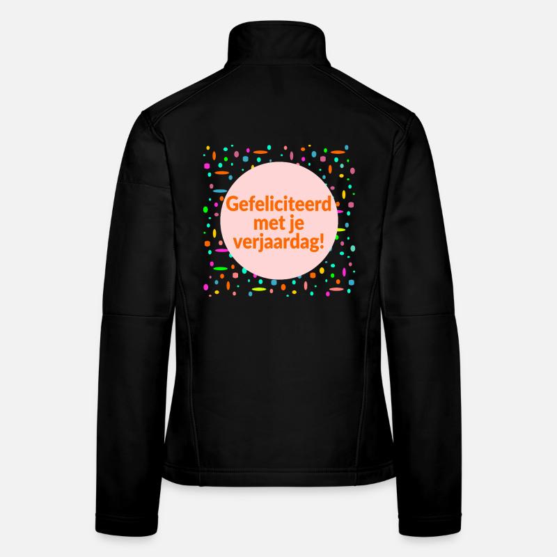 Joyeux anniversaire Veste en tissu softshell Femme