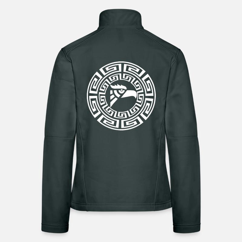 Weißer Adler-Emblem Frauen Softshelljacke