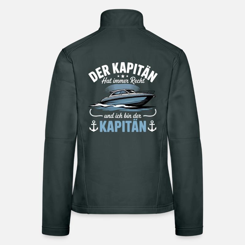 Kapitän Boot Bootsführerschein Frauen Softshelljacke