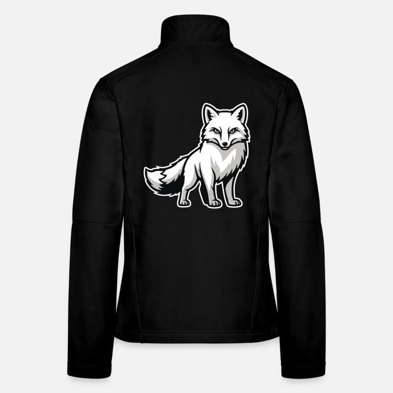 Arctic Fox Arctic White Animal Nature Logo Women's Softshell Jacket