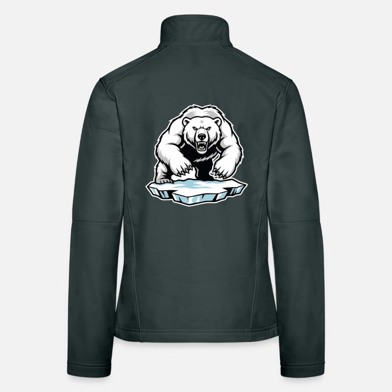 Arktischer Eisbär Maskottchen Maskottchen Bär Frauen Softshelljacke