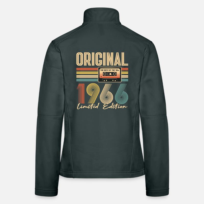 60e anniversaire, 60 ans, Original 1966 Veste en tissu softshell Femme
