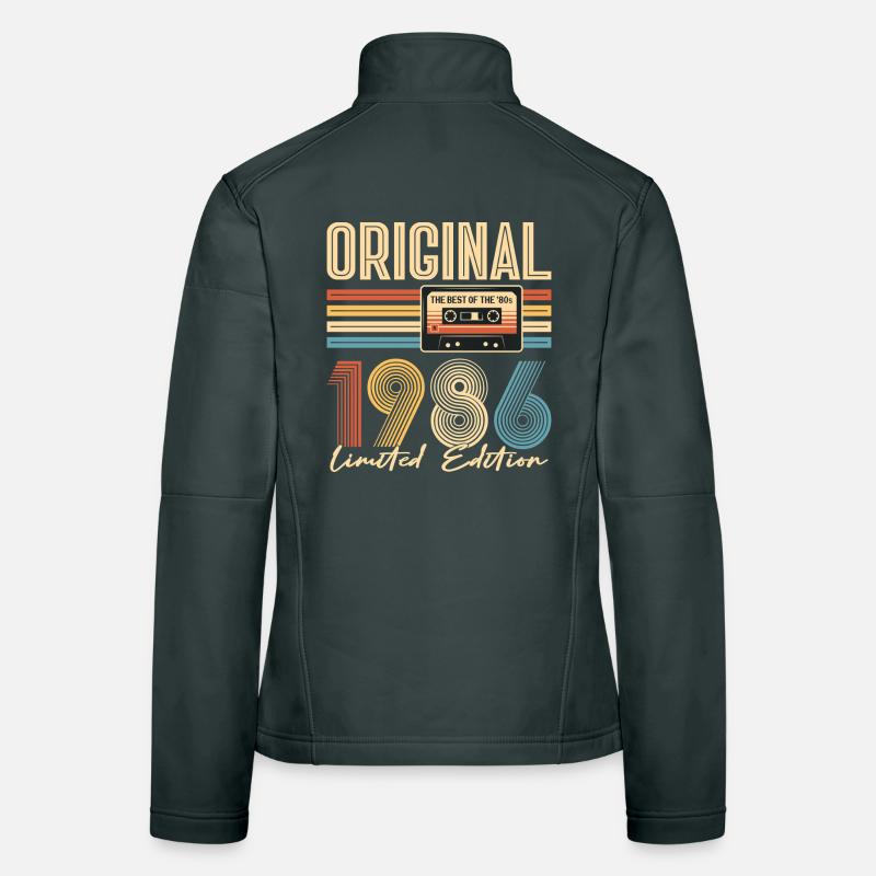 40e anniversaire, 40 ans, original 1986 Veste en tissu softshell Femme