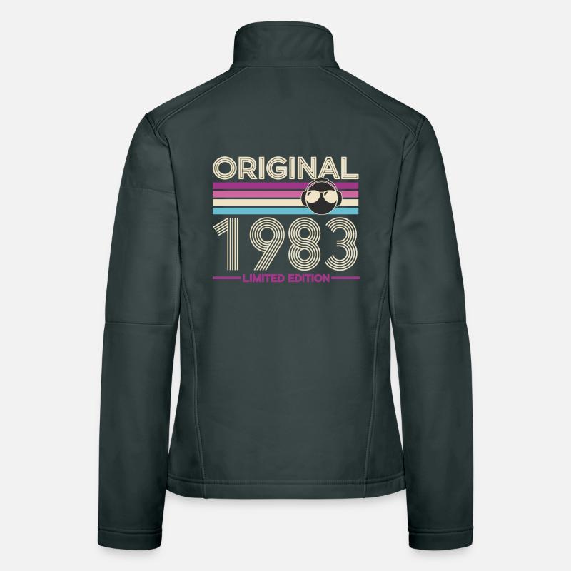Original 1983 Édition Limitée Retro Veste en tissu softshell Femme