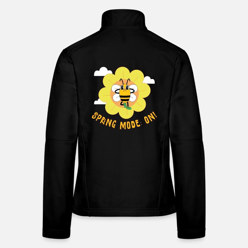 Mode Printemps Activé – Motif Printemps Joyeux Veste en tissu softshell Femme