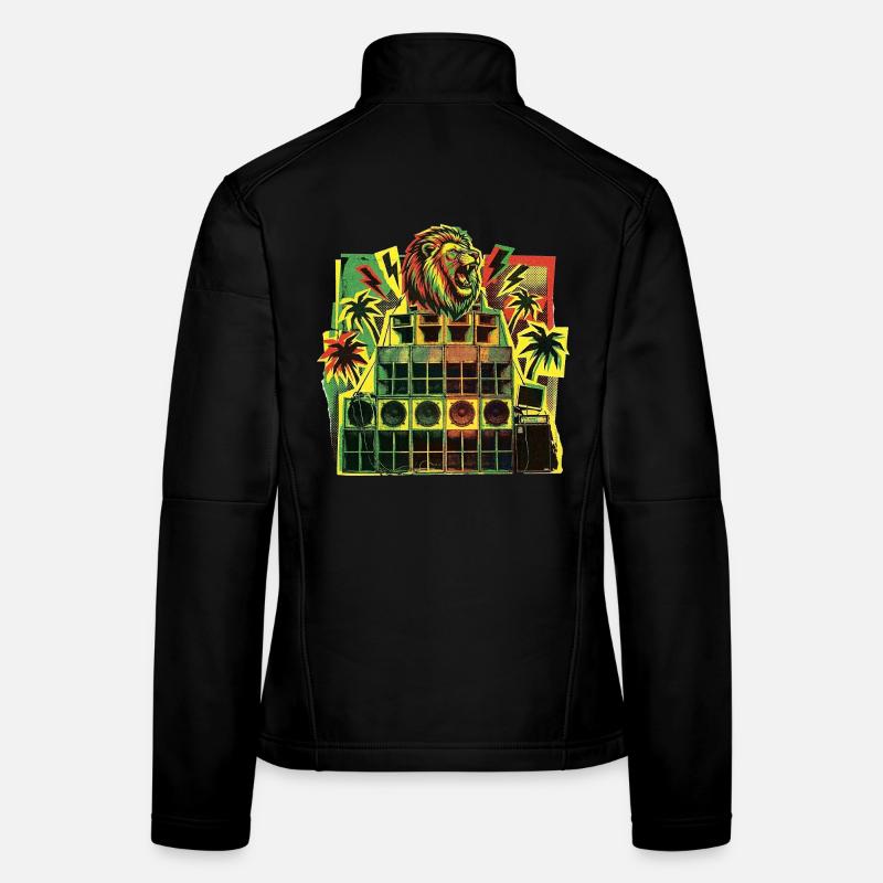 Jungle Dancehall Sound System Women's Softshell Jacket
