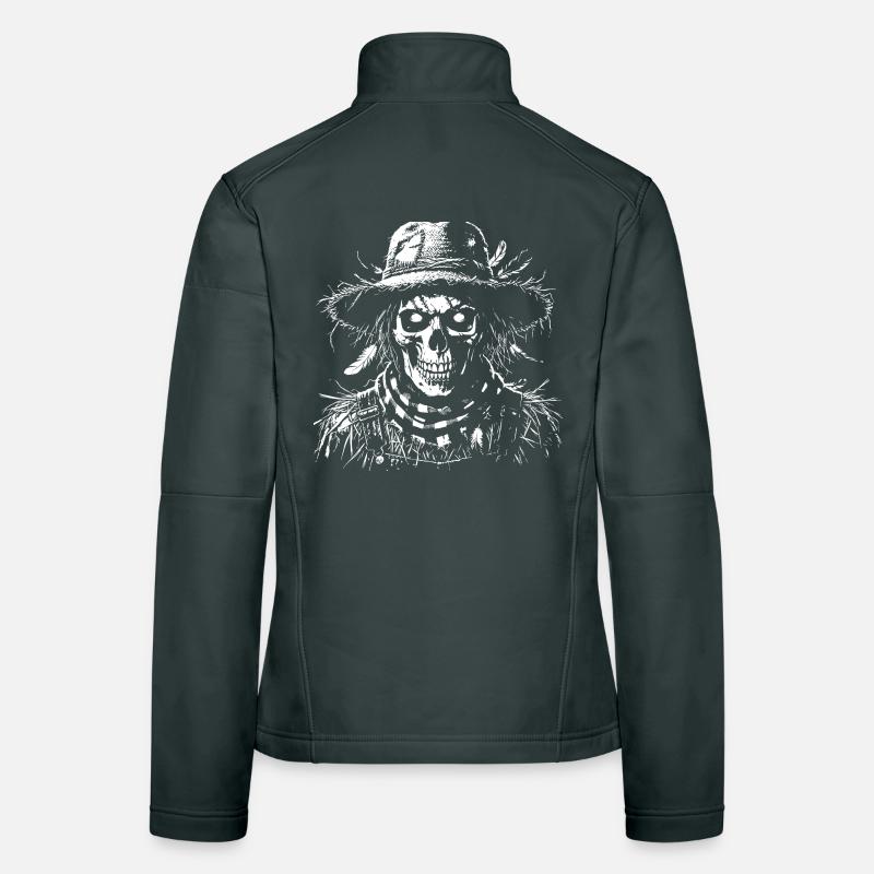 Skeleton with straw hat Women's Softshell Jacket