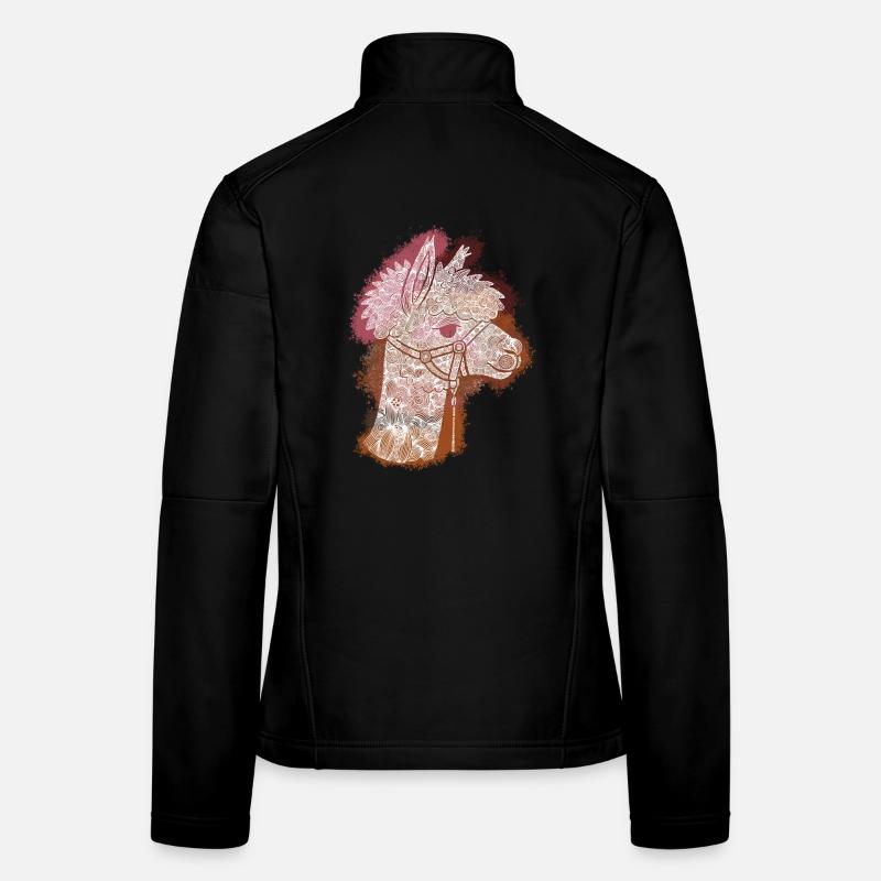 Alpaga Zentangle Veste en tissu softshell Femme
