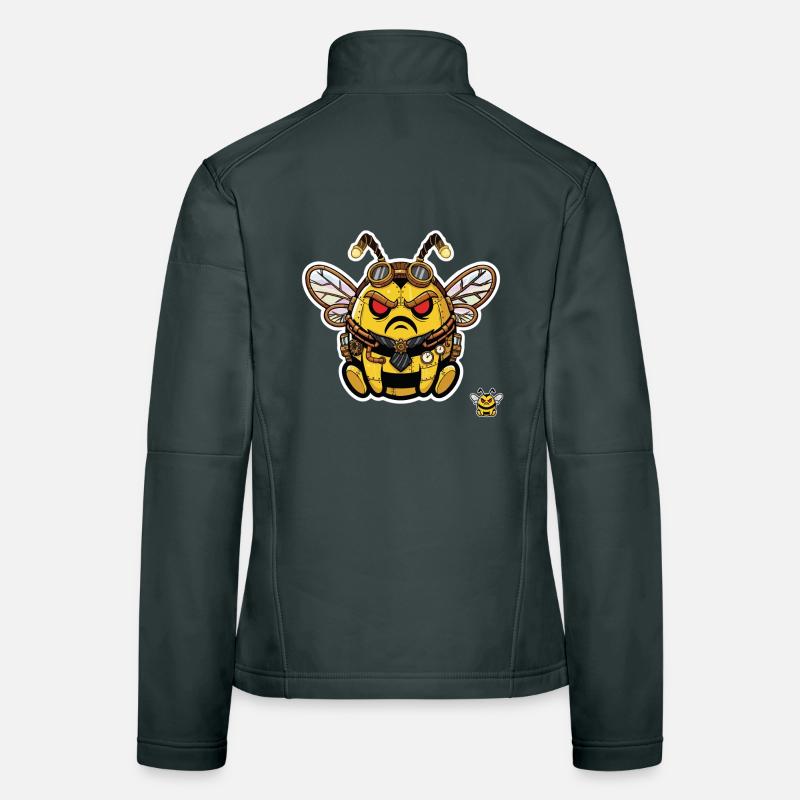 Bionic Edgy Steampunk Cyborg Bee Women's Softshell Jacket