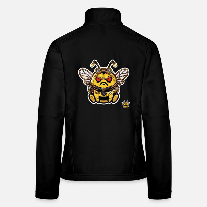 Bionic Edgy Steampunk Cyborg Bee Women's Softshell Jacket