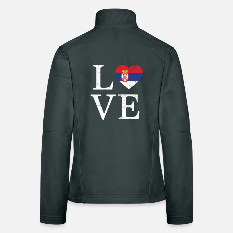 Avec amour la Serbie Veste en tissu softshell Femme