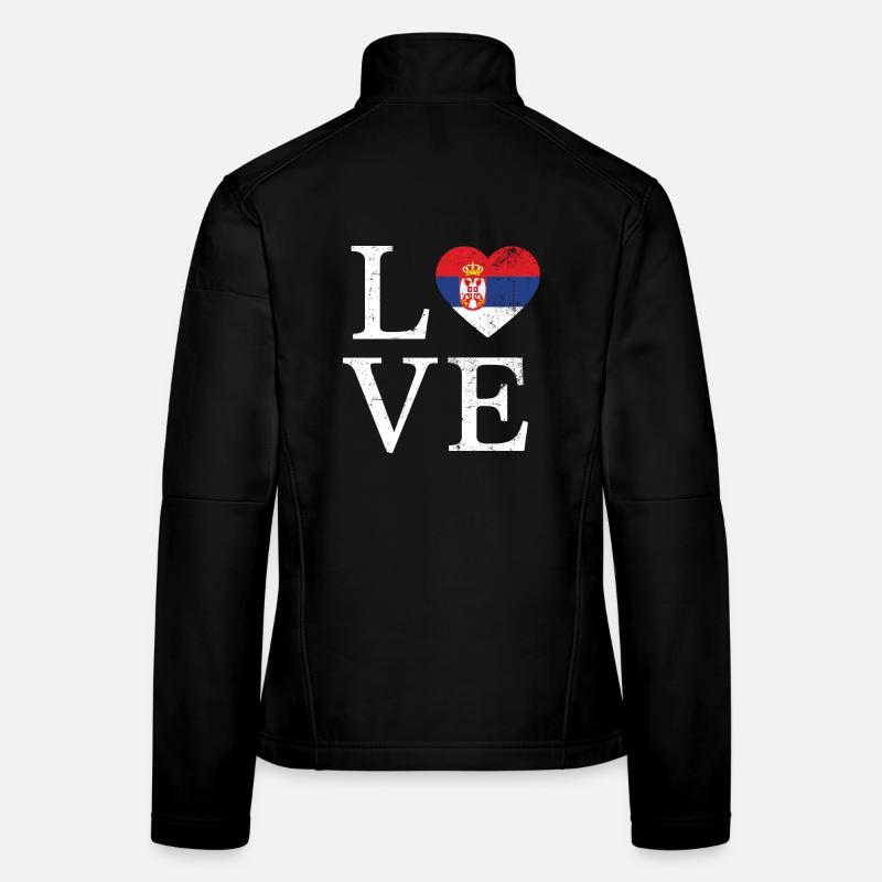 Avec amour la Serbie Veste en tissu softshell Femme