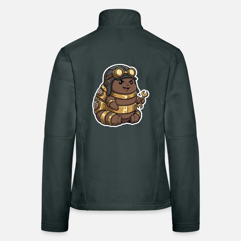 Steampunk Engineer Engineer Brass Crawler Women's Softshell Jacket