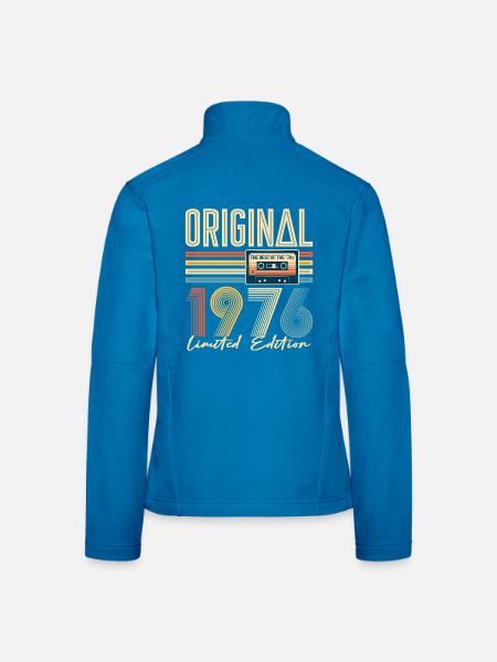 50. Geburtstag, 50 Jahre, Original 1976 - Frauen Softshelljacke - Schwarz - Hinten