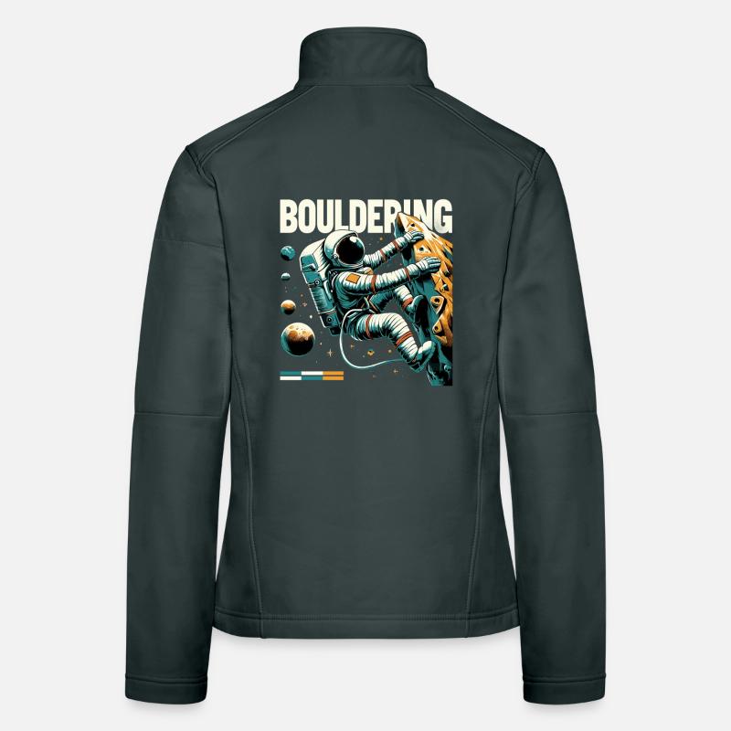 Astronaut Bouldering – Climbing in Space Design Women's Softshell Jacket