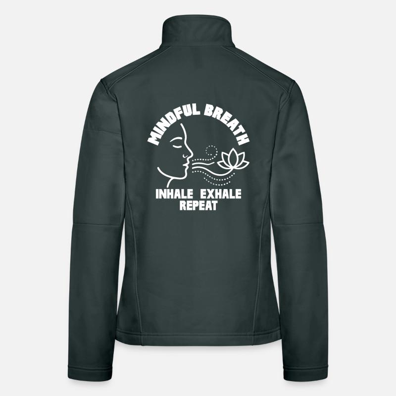 Respiration consciente Pleine conscience Calme Veste en tissu softshell Femme
