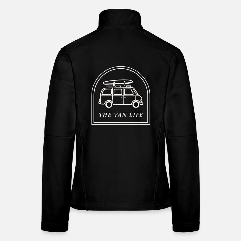 Camper van life campervan surfing road trip Women's Softshell Jacket