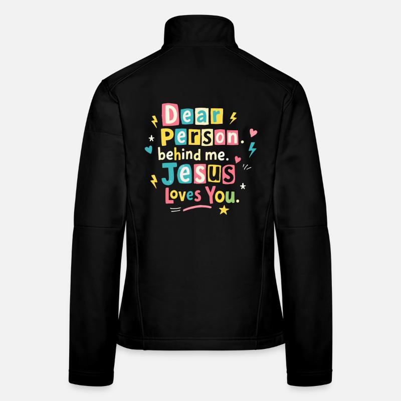 Jésus t’aime, message positif Veste en tissu softshell Femme