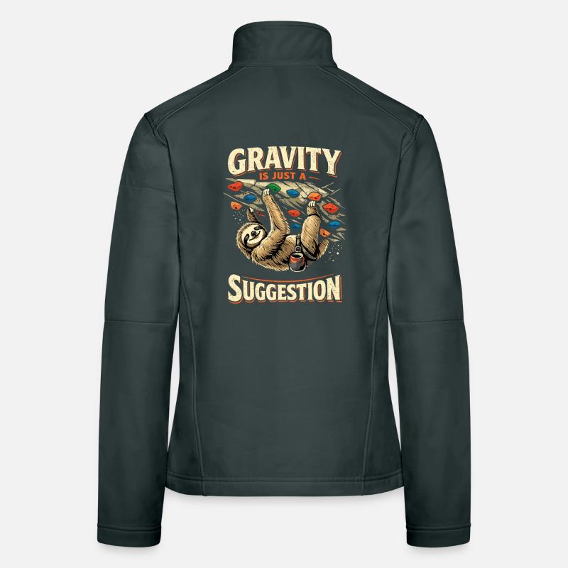 Sloth Bouldering: Gravity Is Just A Suggestion Women's Softshell Jacket