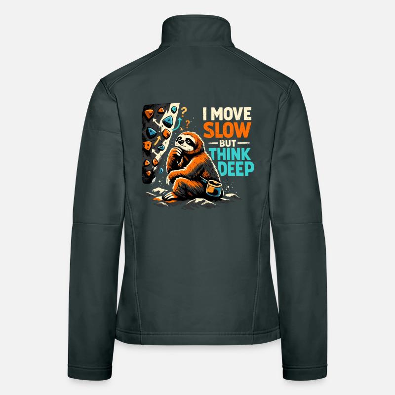 Sloth Bouldering - I move slow but think deep Women's Softshell Jacket