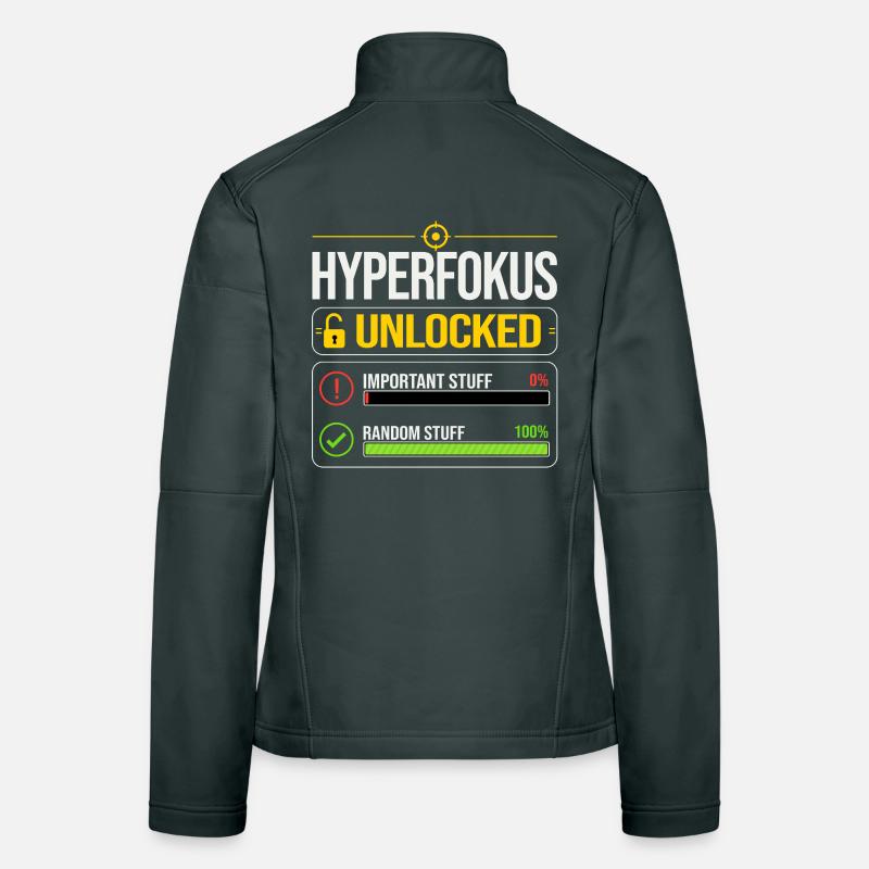 Hyperfocus débloqué dans le jeu TDAH Veste en tissu softshell Femme