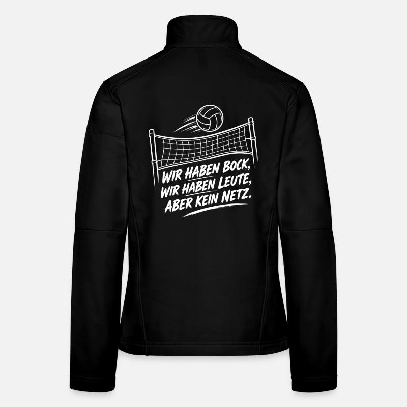 Volleyball Spruch Shirt Kein Netz Problem Freizeit Frauen Softshelljacke