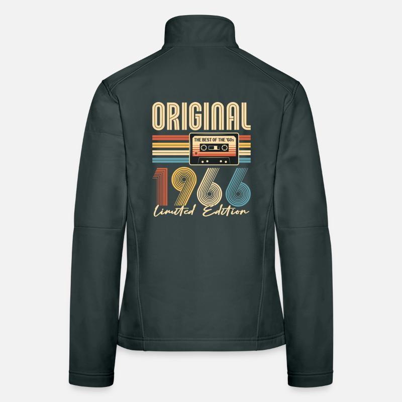 60e anniversaire, 60 ans, Original 1966 Veste en tissu softshell Femme