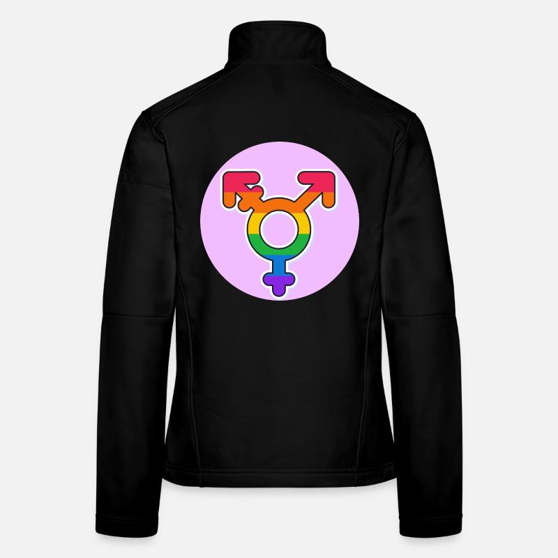 Transgender Pride Rainbow Symbol Women's Softshell Jacket