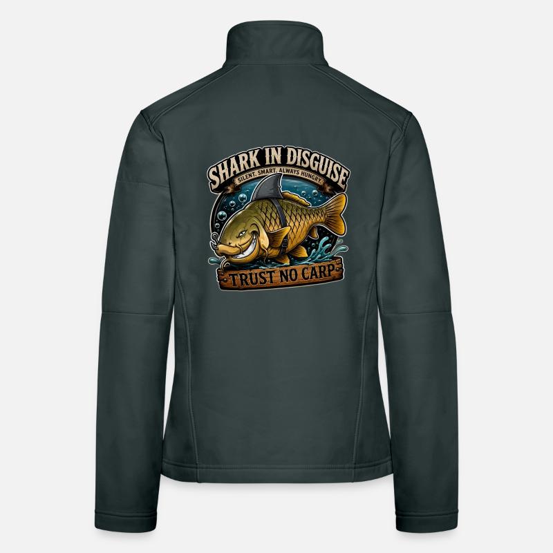 Requin déguisé – Drôle de conception de pêche à la carpe Veste en tissu softshell Femme