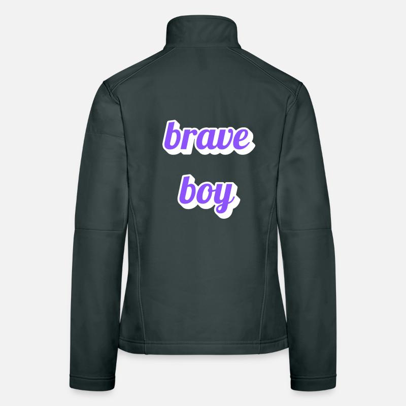 Brave Boy Lettering Women's Softshell Jacket