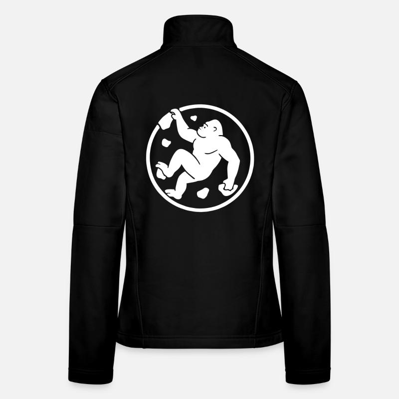 Gorilla Boulder : logo du badge minimaliste Veste en tissu softshell Femme