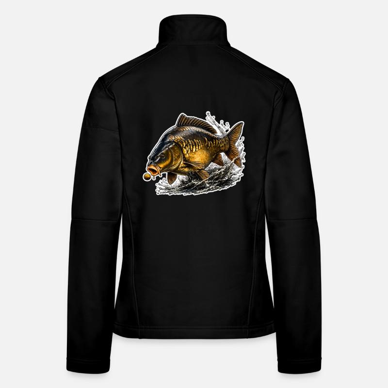 Mirror Carp Fishing Design Women's Softshell Jacket