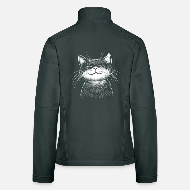Croquis du chat Veste en tissu softshell Femme