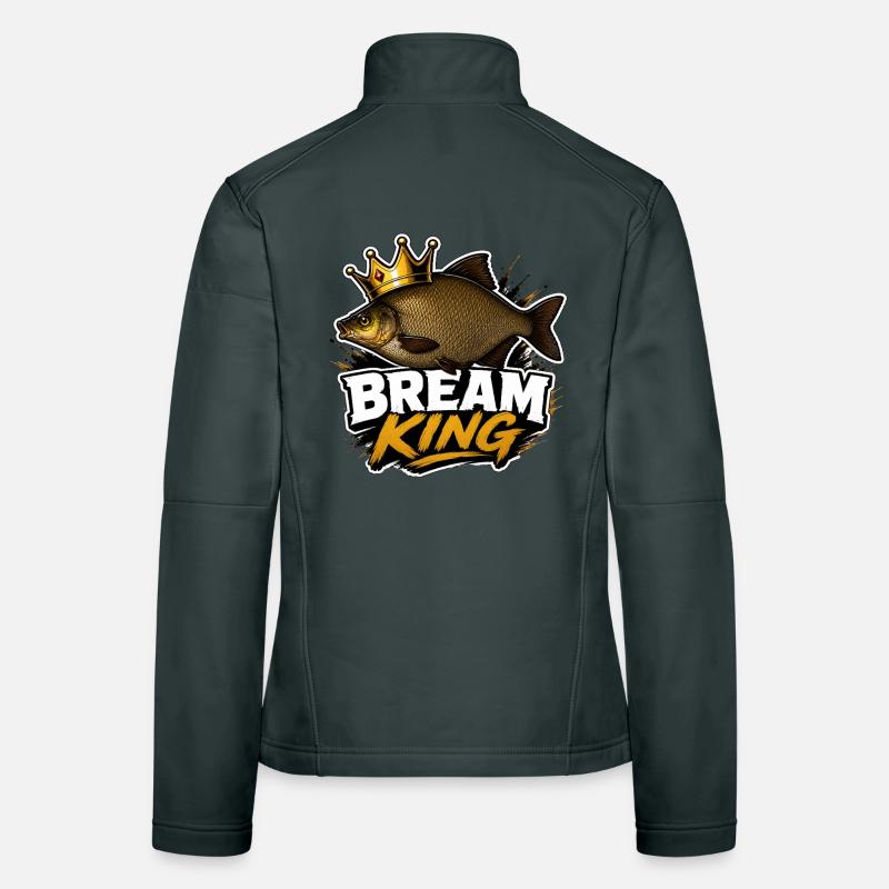 Bream King Funny ( Carp ) Fishing Gift Design  Women's Softshell Jacket