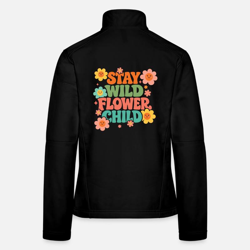 Reste l’enfant des fleurs sauvages Veste en tissu softshell Femme