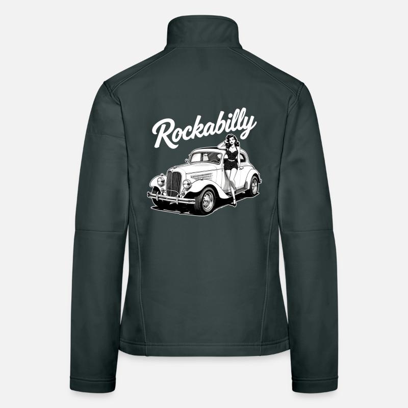 Rockabilly Pin-Up & Hot Rod Oldtimer Design Frauen Softshelljacke