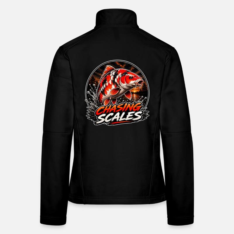 Chasing Scales Koi-Karpfen-Splash-Design Frauen Softshelljacke