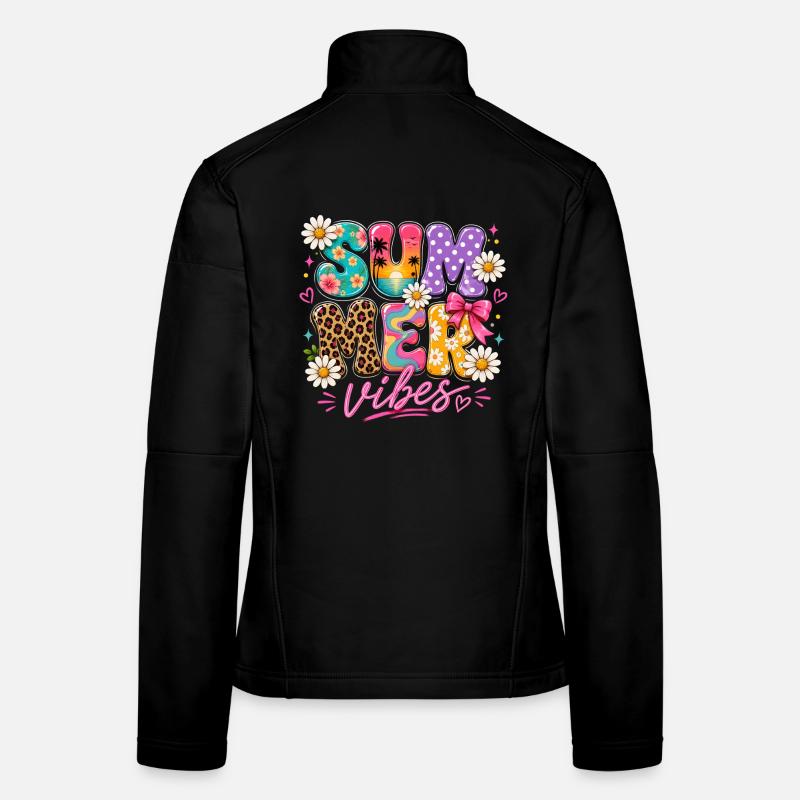 Summer Vibes – Colorful Summer Design Women's Softshell Jacket